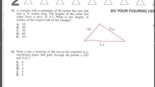 ACT Test 2 Math. Question 15.