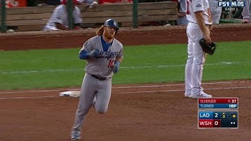 LAD@WSH Gm1: Turner hits a two-run homer in the 3rd