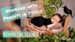 Newborn Baby and Parents in a studio session- Behind the Scenes by Tally Safdie Photography ￼