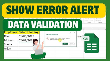 How To Show Error Alert In Excel Using Data Validation