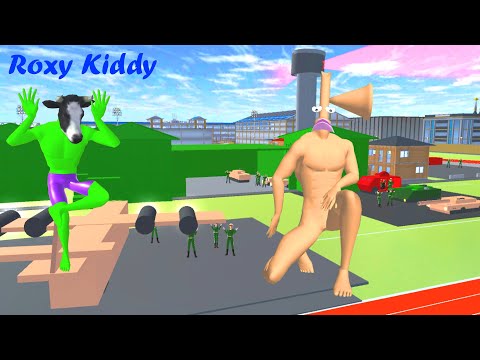 Titan Siren Head Attacks Sakura Army Base, Angry Hulk Minotaur | Sakura School Simulator | Roxy K...