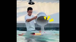 🌊 After his rooftop fish pond failed, he created a glowing underwater world.#shorts #DIY #funny