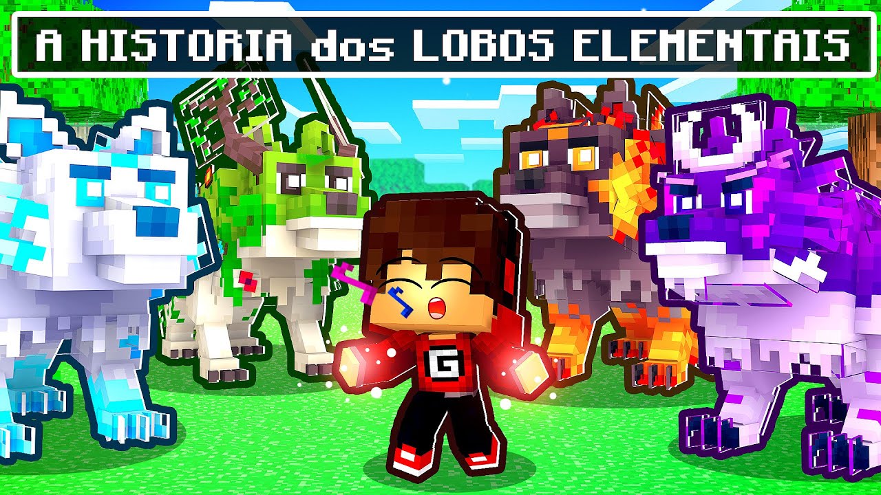 A HISTORIA dos LOBOS ELEMENTAIS o FILME no Minecraft