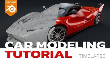 Blender tutorial: modeling a car step-by-step  (Timelapse)
