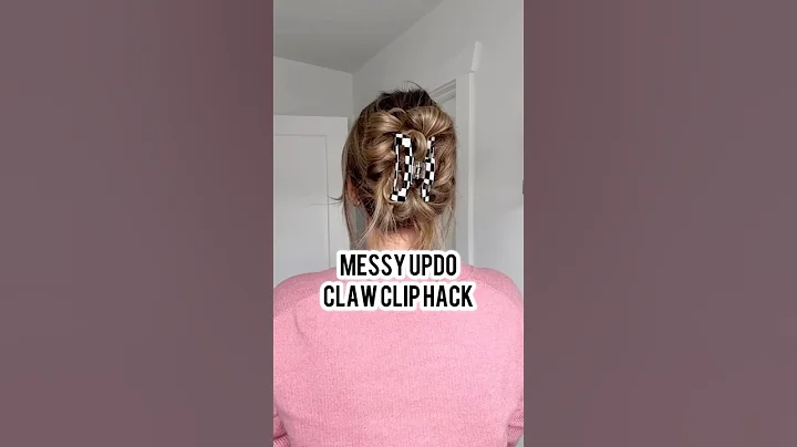 MESSY CLAW CLIP UPDO HAIRSTYLE! #clawcliphairstyles #clawclip