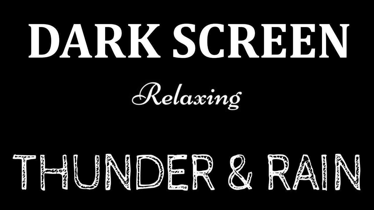Rain and Thunder Sounds for Sleeping + Black Screen  - Relaxation and Stress Reduction