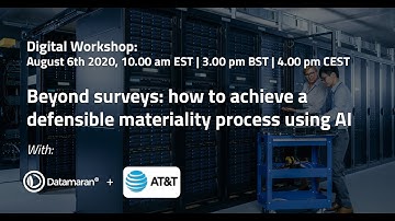 How to achieve a defensible materiality process using AI | Digital workshop with AT&T