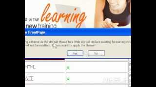 Microsoft Office FrontPage 2003 Apply a theme to a web site