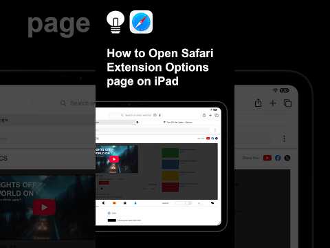 How to Open Safari Extension Options page iPad #tutorial #ipad