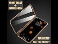 Double sided glass Metal Magnetic Adsorption Case 360 Full Protection for iphone x xs max xr