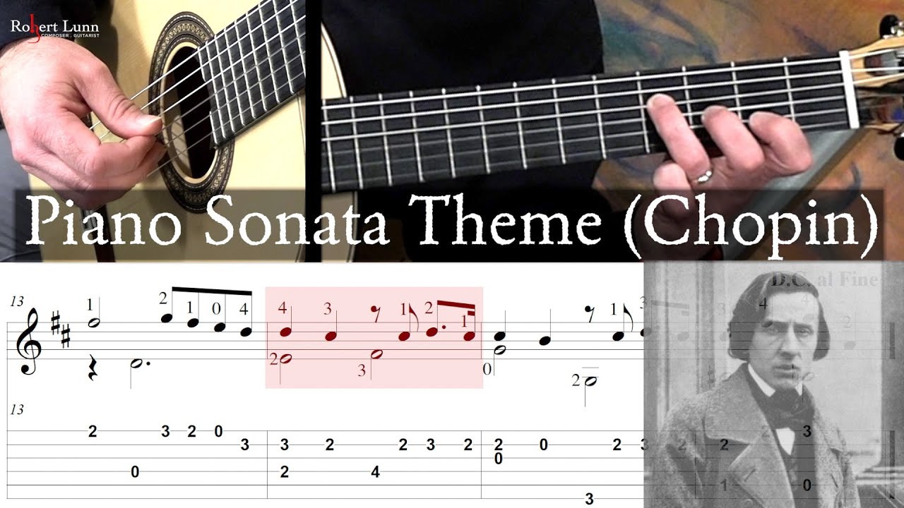 Piano Sonata No. 2 (Theme) - Frédéric Chopin - Full Tutorial with TAB