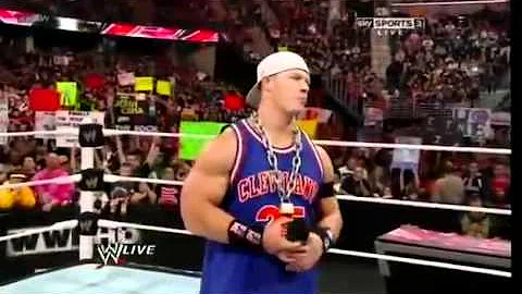 WWE Raw 3/12/12 - John Cena Rap (Owns The Rock) [HQ]