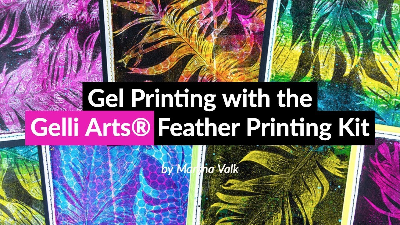 Gel Printing with the Gelli Arts® Feather Printing Kit YouTube