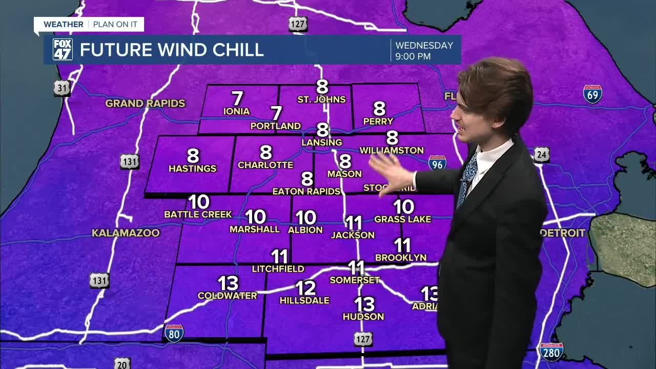 Breezy conditions continue Wednesday across Mid-Michigan with warmer air on the way