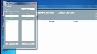 Setting up a product in the license manager