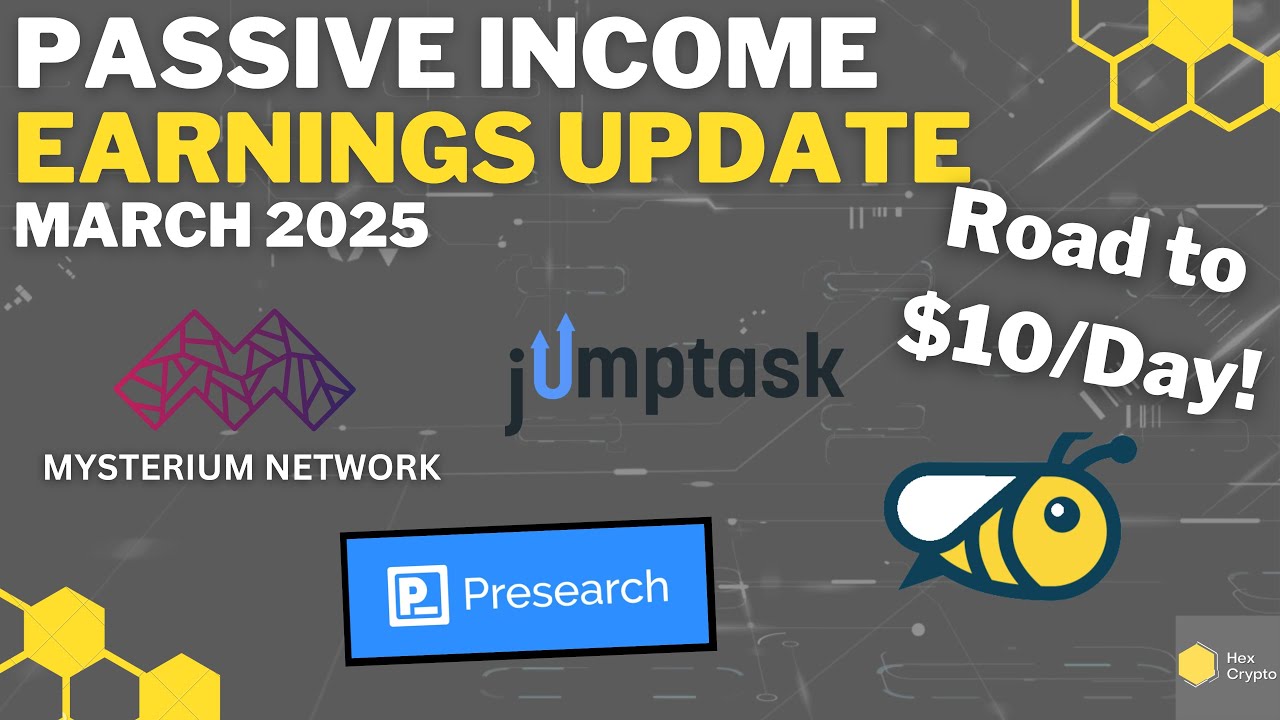Crypto Passive Income Earnings - March 2025 (Helium, Myst, JumpTask)