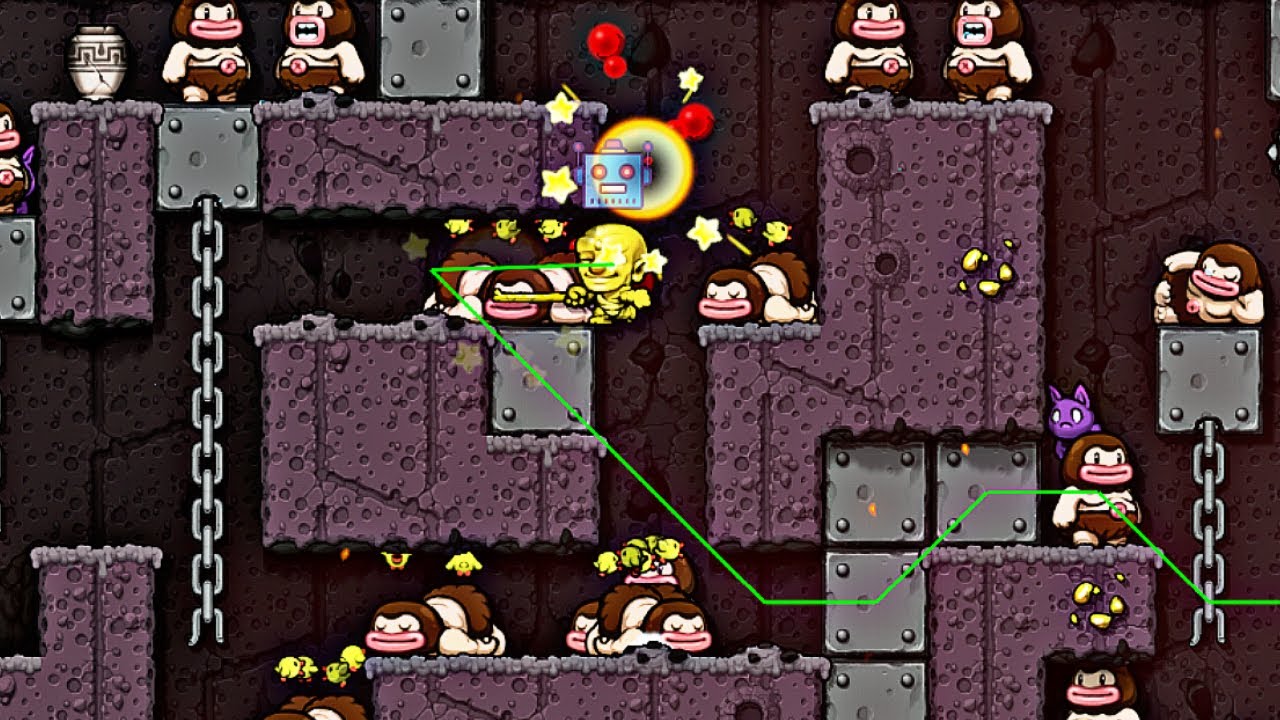 Can An Ai Bot Beat  a Level of Spelunky 2 With MAXIMUM ENEMY SPAWNS?