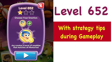Inside Out Thought Bubbles - Level 652 - Tips and Strategy Gameplay Walkthrough Youtube No Boosters