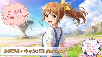 【AIアニメ】Veo3.1とSunoで架空のアニメOP作ってみた | 再現度★★★☆☆ | [カラフル・キャンバス (Remake)]