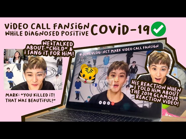 VIDEO CALL FANSIGN WITH NCT MARK! [I SANG CHILD WHILE POSITIVE WITH COVID-19 🤣] (with Eng Subtitle) class=