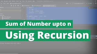 Sum of Numbers using recursion in Kotlin | JaksonDakson