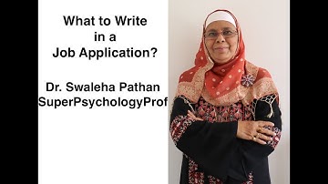 WHAT TO WRITE IN A JOB APPLICATION? (Psychology)  - SuperPsychologyProf