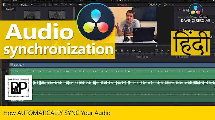 How to sync video and audio in davinci resolve