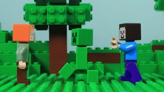 LEGO Minecraft: Creeper Explosion! STOP MOTION LEGO Minecraft Videos | Billy Bricks