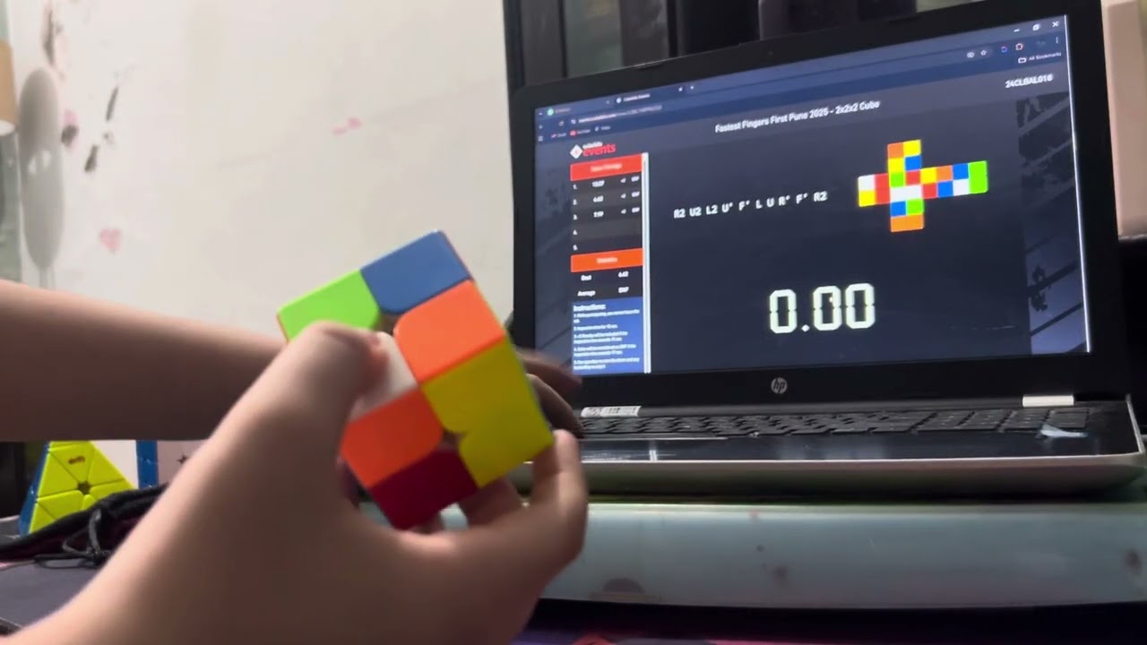 My 2x2 solve । 6.62 second solve!!!!!!!!