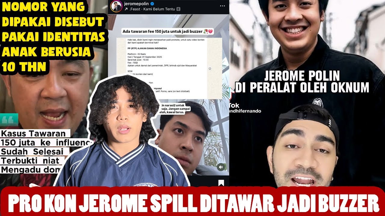 Pro Kontra Jerome Polin SPILL Chat Ditawari Jadi Buzzer, Disebut Kena JEBAKAN?