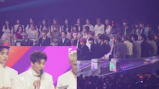 181201 Reaction to iKON 아이콘 SOTY Speech- BTS 방탄소년단, Blackpink, wanna one 워너원, etc. MMA 2018