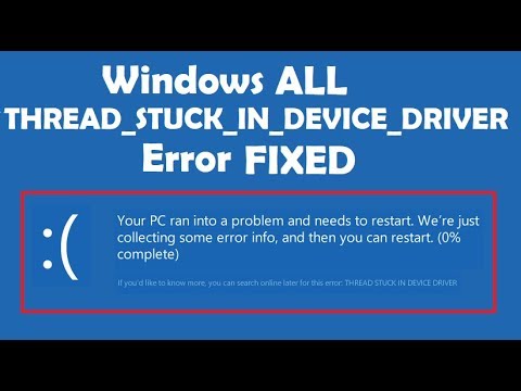 what does it mean to have a thread stuck in device driver