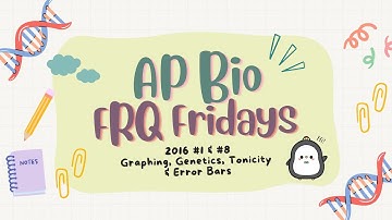 ✨AP Bio FRQ Friday 4: 2016 #1 & #8✨