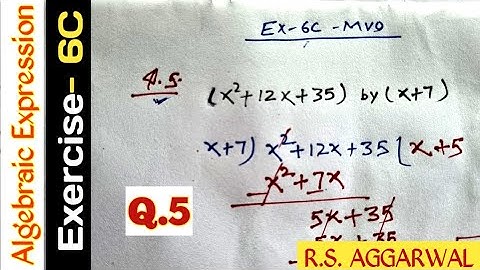 Exercise- 6C | Qus- 5 | Class 8 | Operations On Algebraic Expressions | R S AGGARWAL  #mvo #algebra