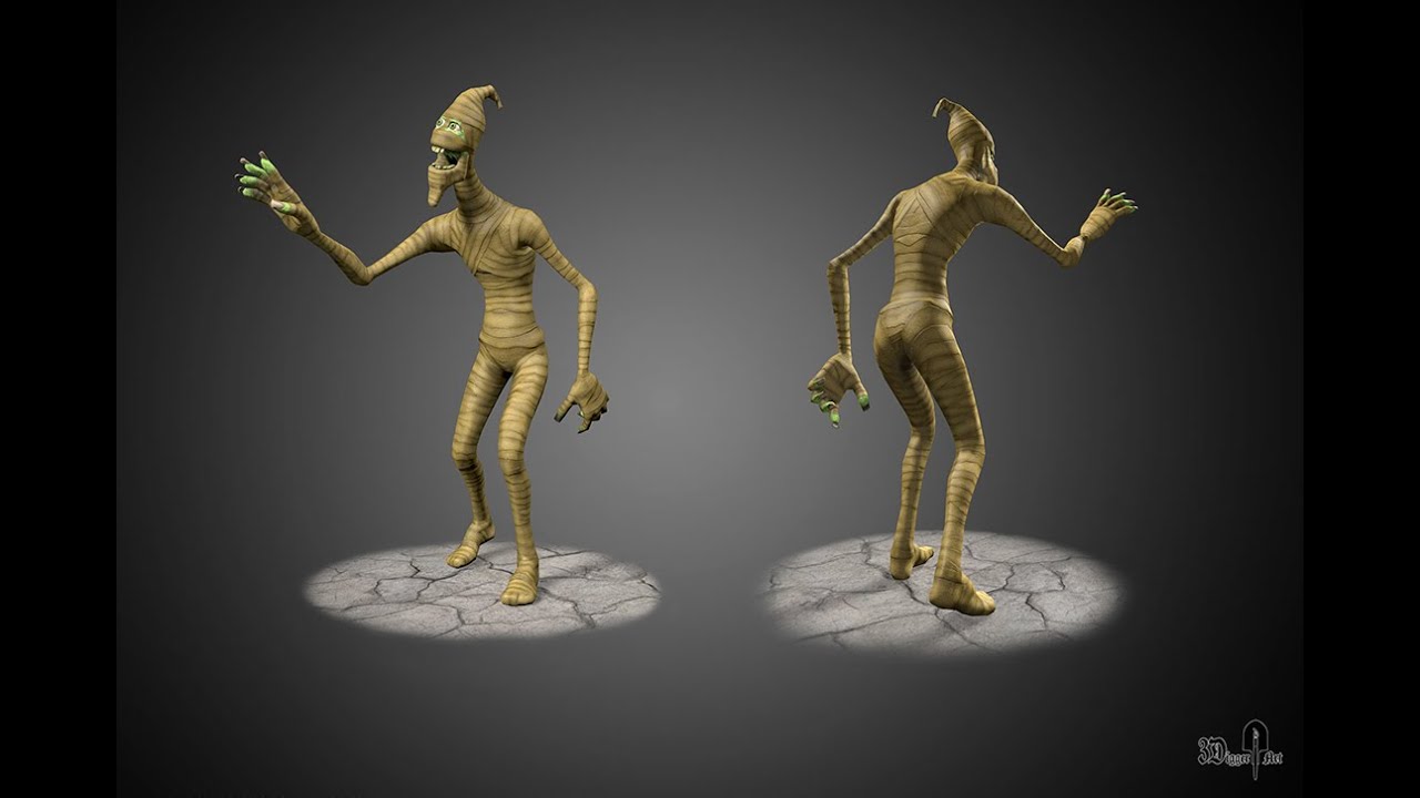 Showreel Cellar Mummy (3D animated character)