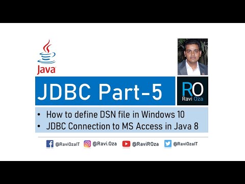 Steps to Create DSN file in Windows 10  | JDBC Connection to MS Access Database in Java 8