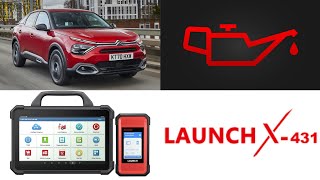 PROCEDURE SPECIAL FUNCTION RESET OIL MAINTENANCE CITROEN C4 MY2022 LAUNCH X431 PRO PAD 7 LINK OBD2