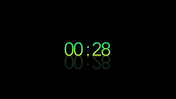 30 second countdown timer - black and green clock