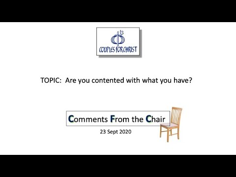 COMMENTS FROM THE CHAIR with Bro Bong Arjonillo - 23 September 2020