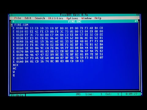 Update DEBUG.EXE FIRE.SRC demo
