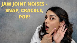 Jaw Joint Noises  Snap, Crackle, Pop!  Priya Mistry, DDS (the TMJ doc) #jawpops #jawclicks #tmjd