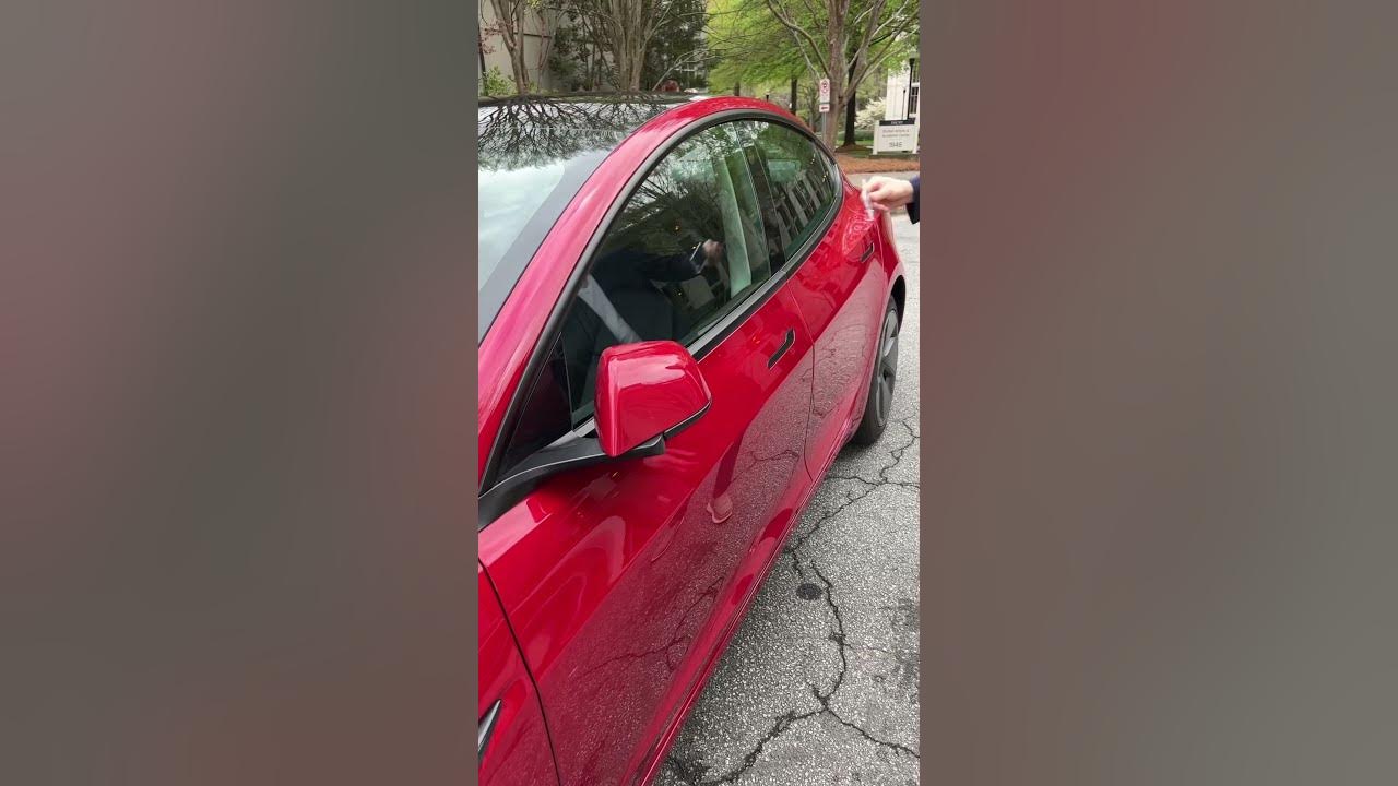 How to lock Tesla 전기차 테슬라 문열고 잠그는 법 shorts YouTube