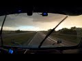 Westbound and Down I-20 in Texas Headed into Thunderstorm