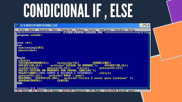 07- CONDICIONAL IF , ELSE PASCAL