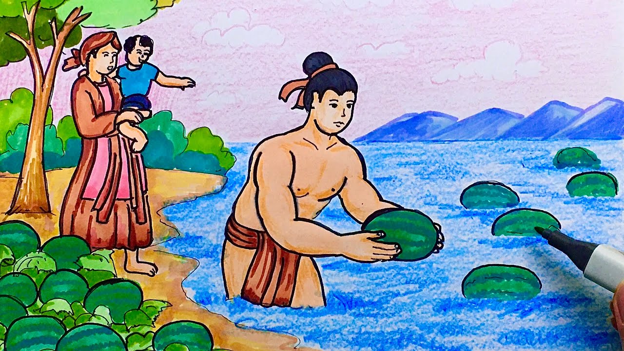 Vẽ tranh minh họa các truyện cổ tích Việt Nam cho bé