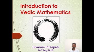 Vedic Maths Introduction for Parents/Elder Children (new version)
