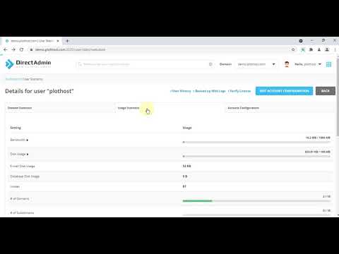 How to check site statistics in DirectAdmin