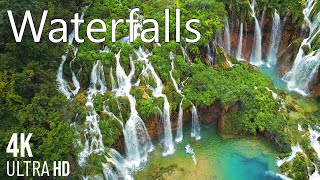 Waterfalls 4K - Nature Drone video - Peaceful Relaxation Music screenshot 4