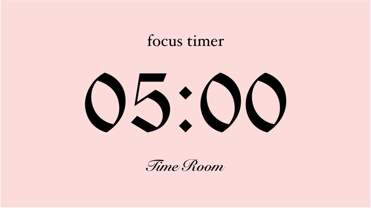 🌸 5 Minute Silent Timer with Alarm | Focus & Relax