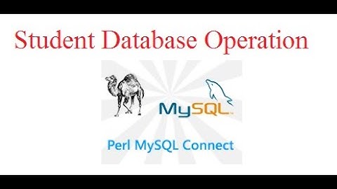 CA11 - Perl Database Connectivity